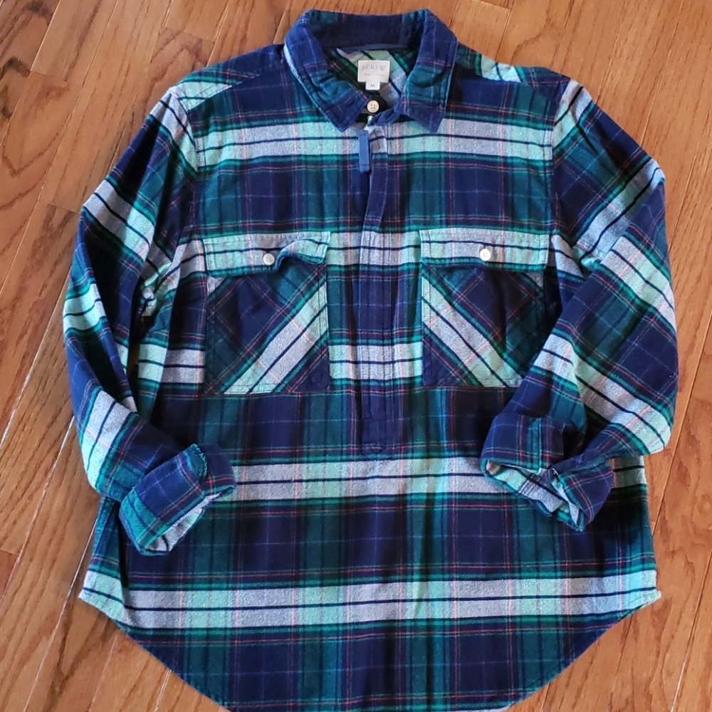 J. Crew pullover flannel top